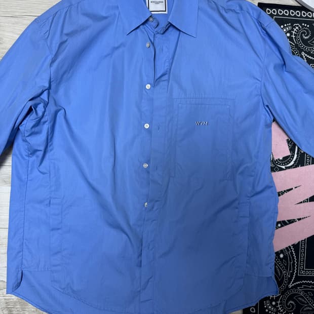 [50] 23SS 우영미 코튼 백로고 셔프 블루