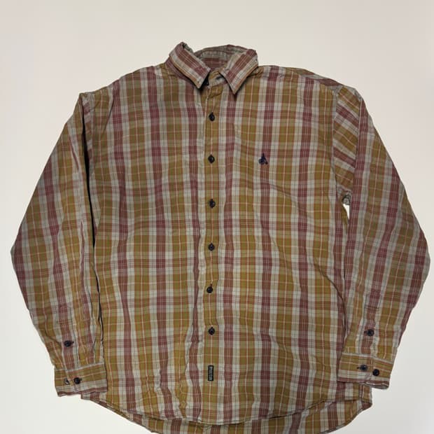 빈폴 Beanpole 빈티지 브라운 체크 셔츠 XL