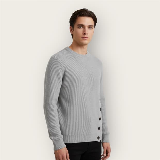 .100/ 시스템옴므 20FW 캐시미어 블랜딩 버튼 니트