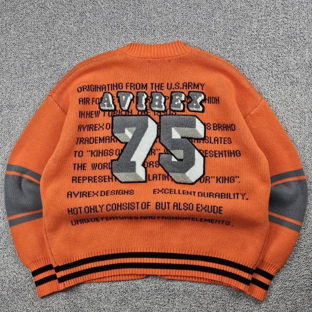 아비렉스 패칭 AVX 바시티 니트 가디건 ( M ) / 10498