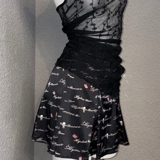 히스테릭글래머 플리츠 스커트