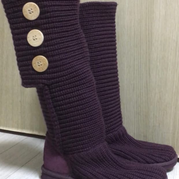 어그 카디 니트 부츠 플럼