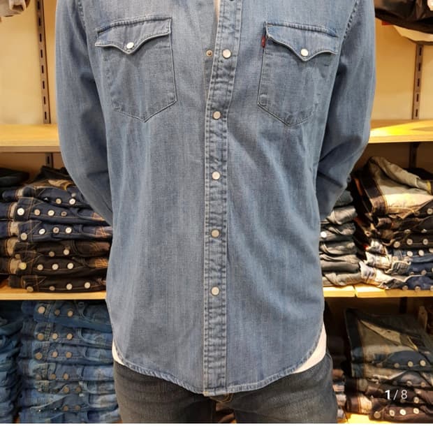 Levi's 리바이스 클래식 웨스턴 연청 데님 셔츠 M