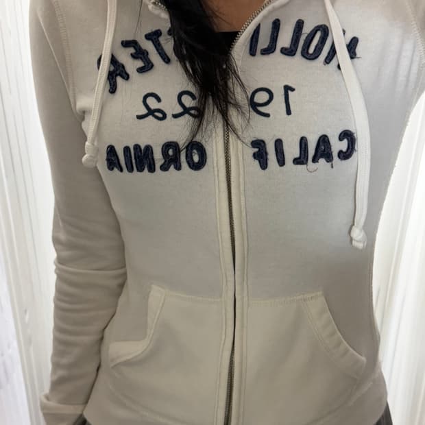 대장템 홀리스터 화이트 후드집업 s