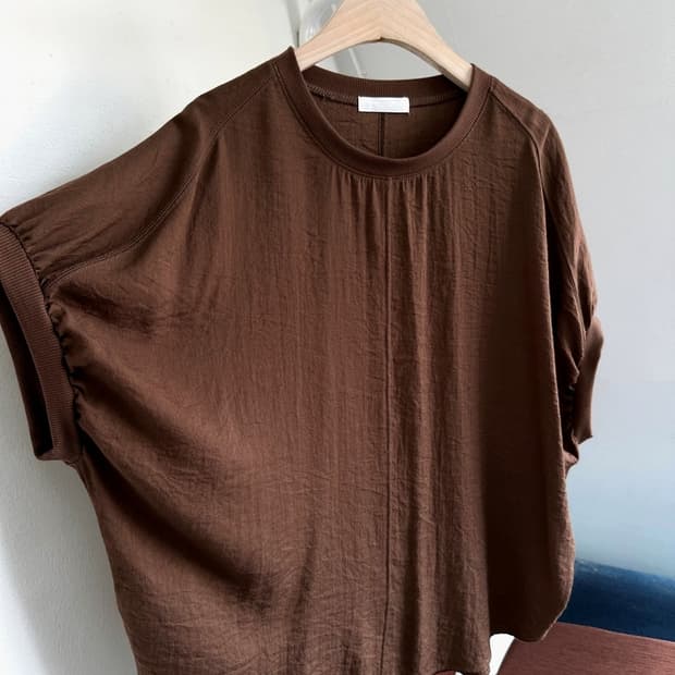 Rayon nylon silky fabric wide design top