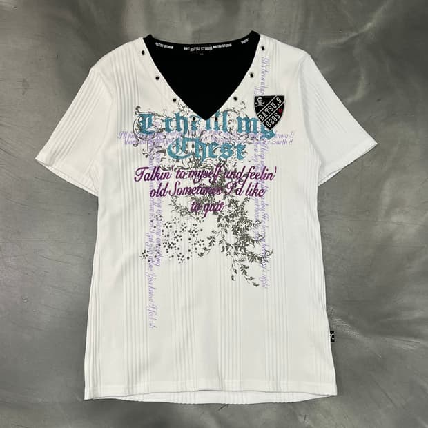  y2k 펑크 레터링 반팔티 y16232