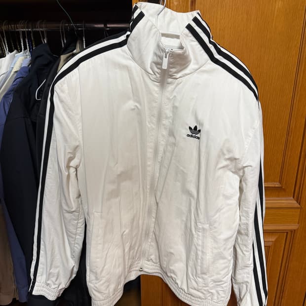 아디다스 우븐 트랙탑 화이트