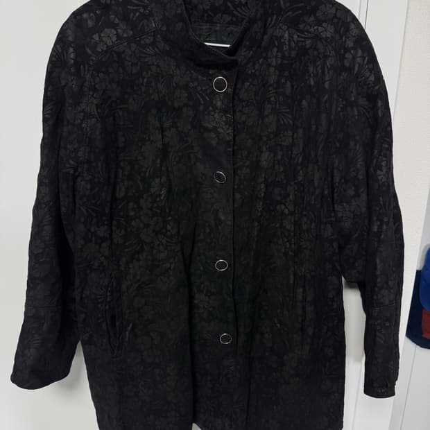 빈티지 아카이브 발리 BALLY 스웨이드 플로럴 패턴 코트