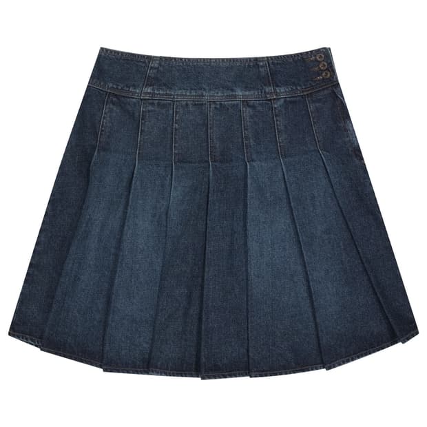 코이세이오 딥 데님 플리츠 스커트 2