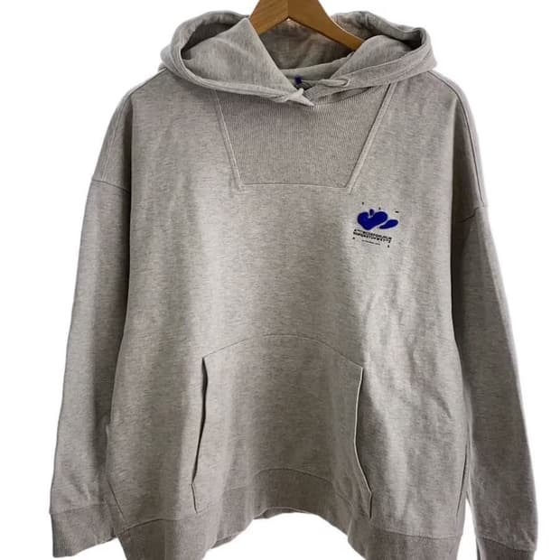 자라 x 아더에러 자수 후드 스웨트셔츠 그레이