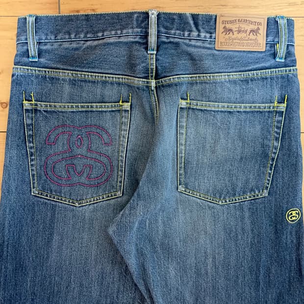 00s stussy rough & rugged denim pants