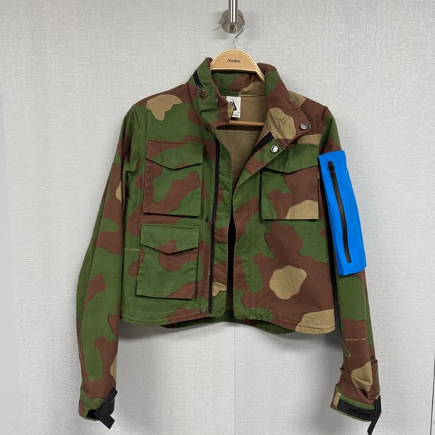 나이키x오프화이트 카모 코튼 자켓