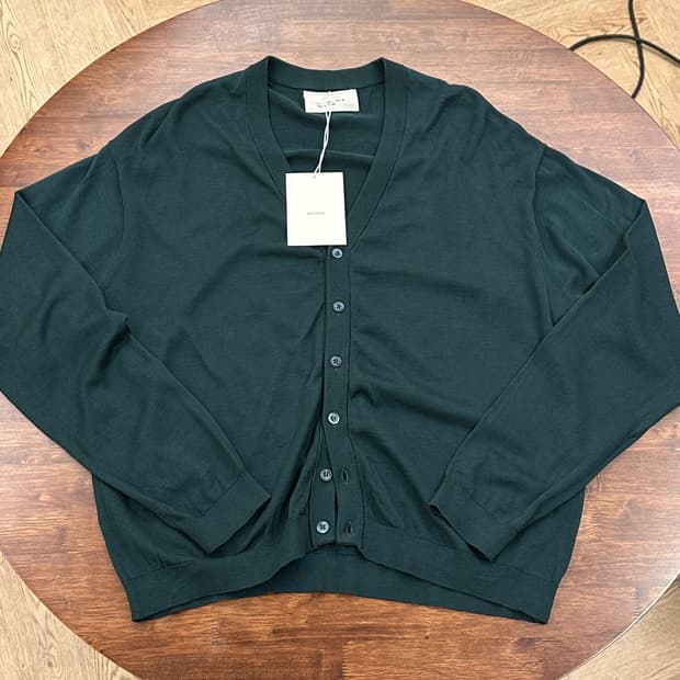 [새제품] 자라 오리진 실크 가디건 딥그린 L, XL