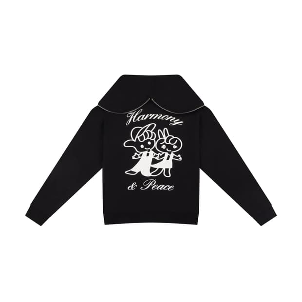 (S,M,L) 애슐리 윌리엄스 하모니&피스 버터플라이 후드 블랙