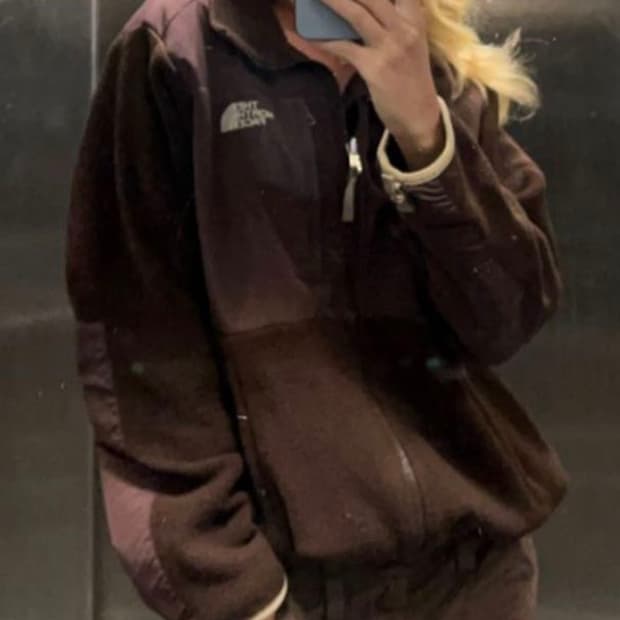 🌊 TNF Denali fleece Brown Womens S