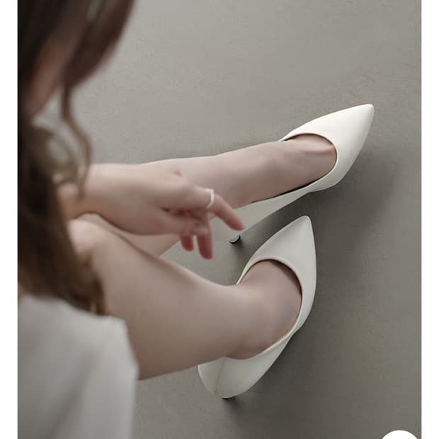 착한구두 화이트 스틸레토