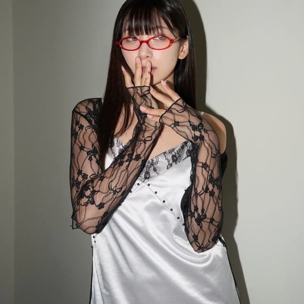 체리퀴리 lace crop cd black 