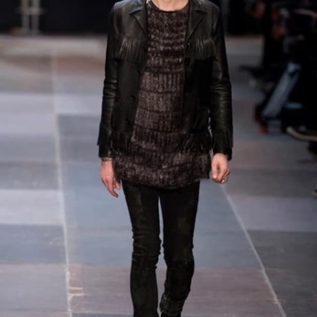 Saint Laurent oil Washed Distresed Jeans