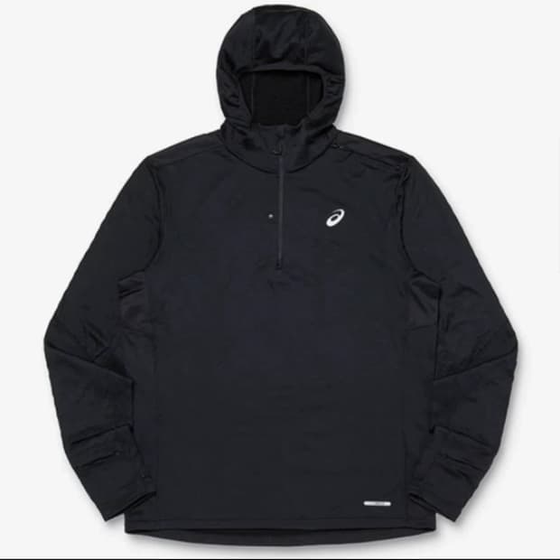 아식스 로드 윈터 롱슬리브 후디 블랙 L