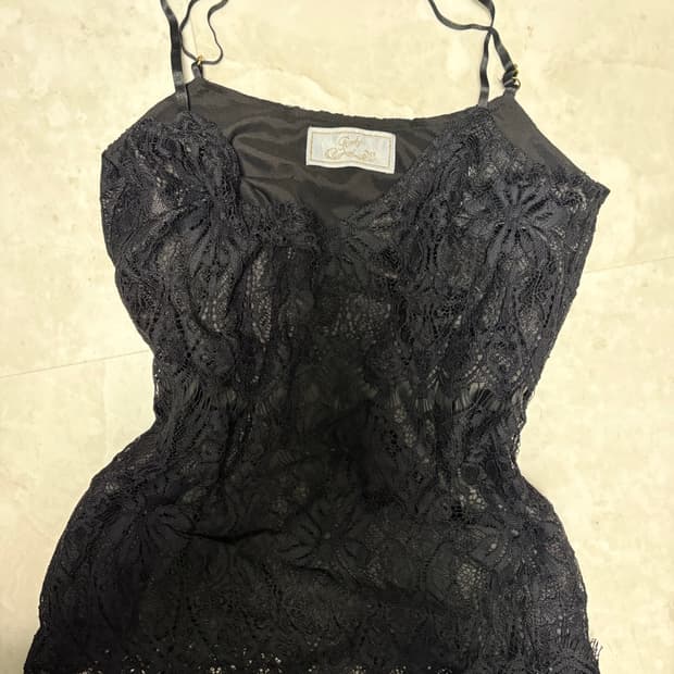 Vintage RADY 블랙레이스 나시 갸루st