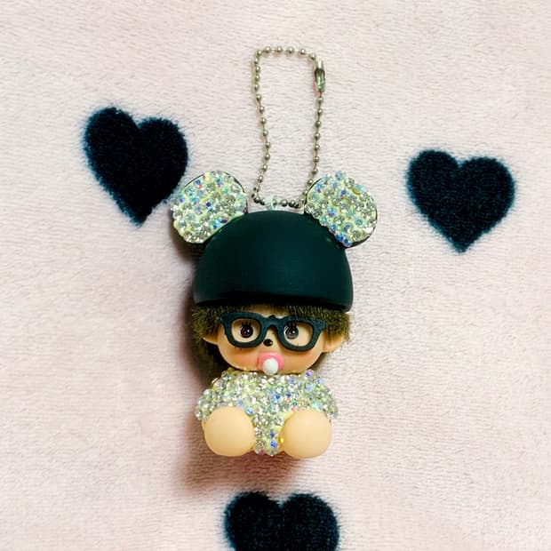 몬치치 크리스탈 빈티지 피규어 키체인