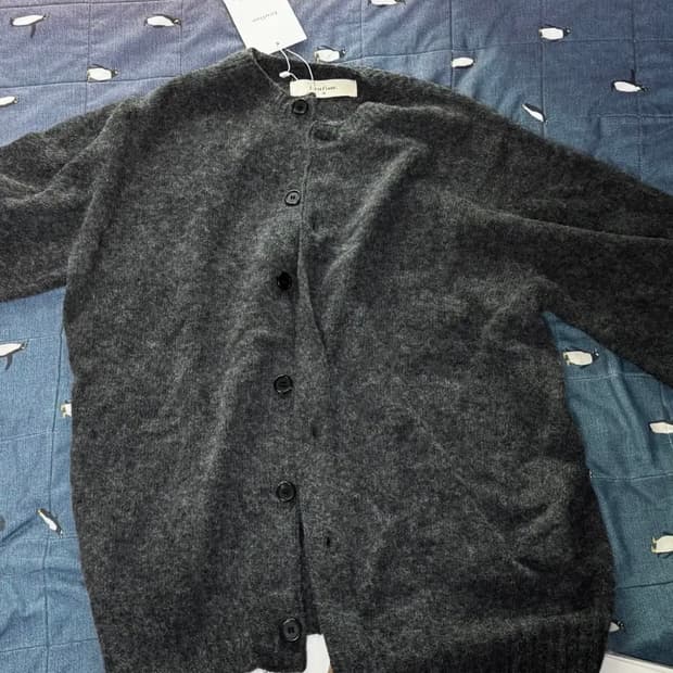퍼스트플로어 베이비 알파카 홀가먼트 가디건 48