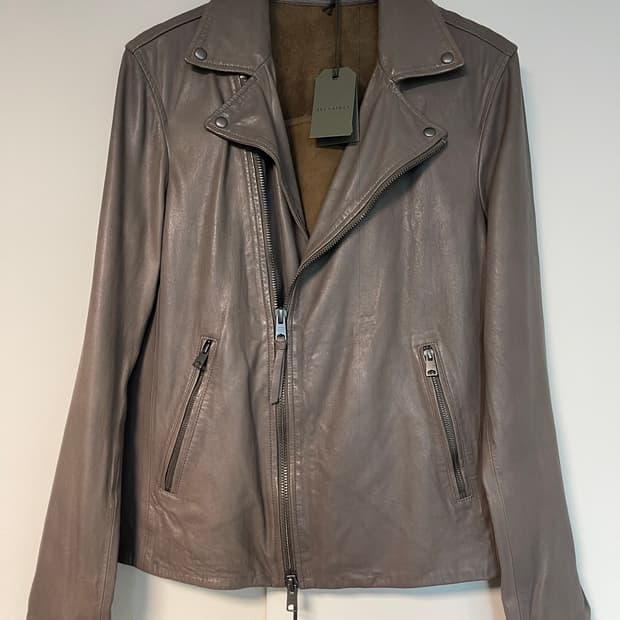 올세인츠 레오 바이커 자켓 (EARTHY BROWN, M)