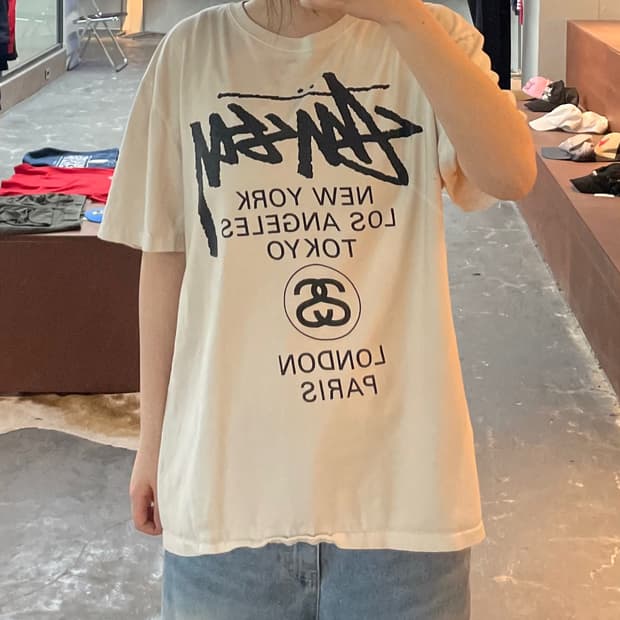 스투시 월드투어 로고 반팔 H2390