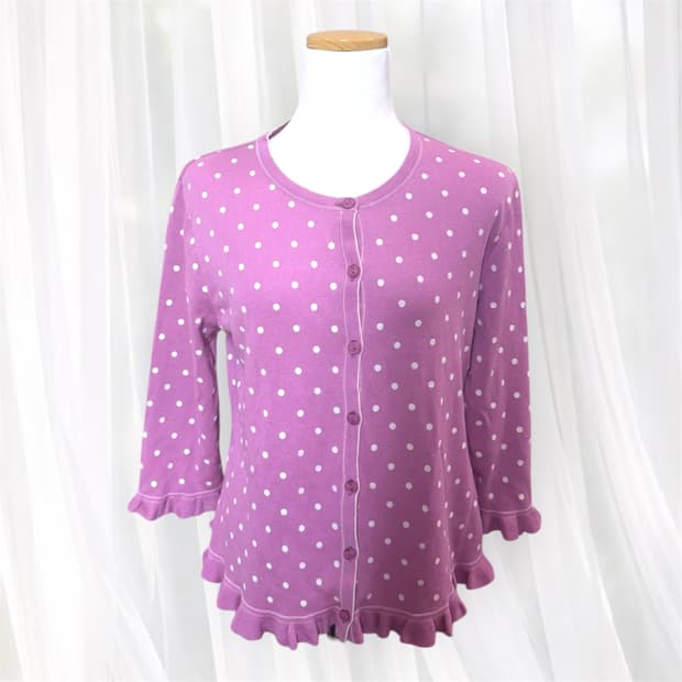 키치 도트 가디건