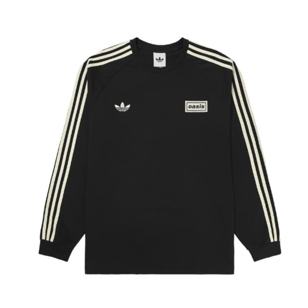 아디다스x오아시스 투어3 - 스트라이프 롱슬리브 블랙