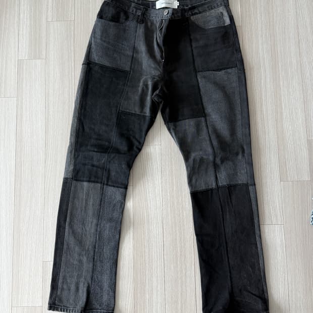 존메종스미스 패치워크 데님 블랙 34사이즈