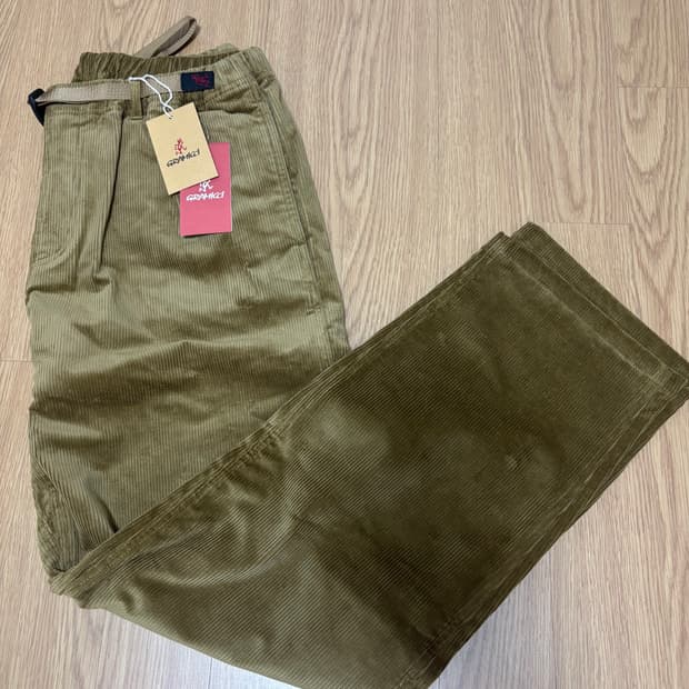 그라미치 코듀로이 팬츠 바지  XL 새상품 모카베이지