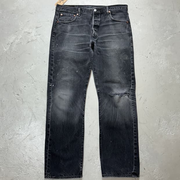 리바이스 501 블랙 하드 페이딩