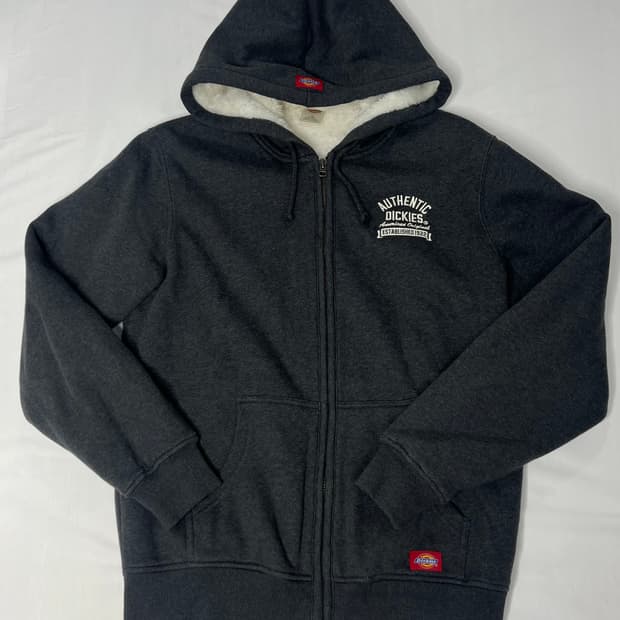 디키즈 기모 후드집업 차콜