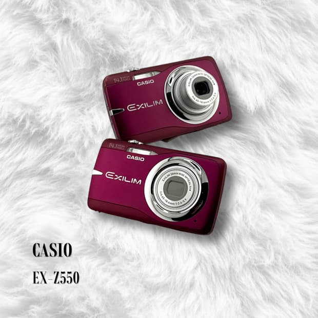 [수채화 감성] 카시오 엑슬림 EX-Z550 레트로 디지털 카메라