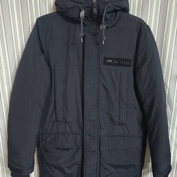 (M)[VANS] 반스 후드다운 패딩 점퍼 블랙