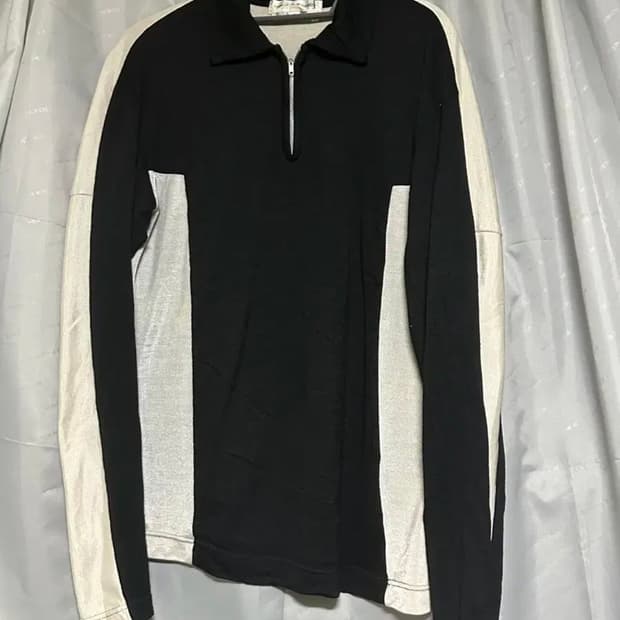 꼼데 셔츠라인 배색 반집업