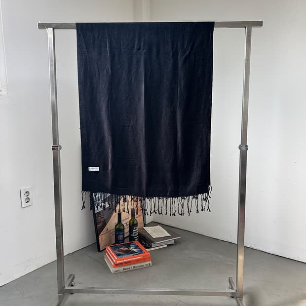 black tone paisley wide pashimina scarf