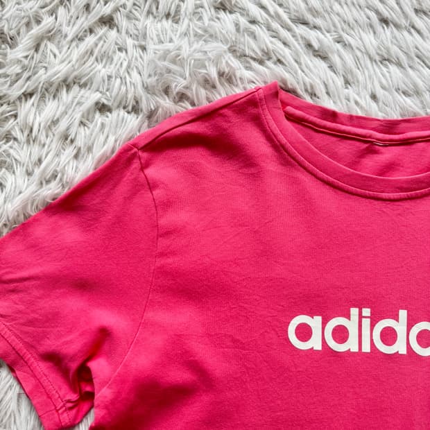 ADIDAS 일본빈티지 크롭 반팔 아디다스 크롭티 아디다스반팔 L 40