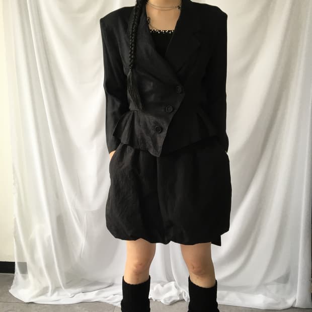 Flare line point tied wrap jacket