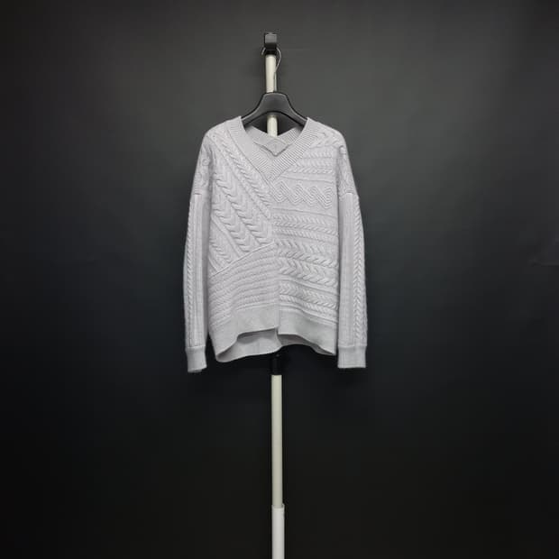 시스템 춘추동 라벤더 모 니트 풀오버 F 33-77