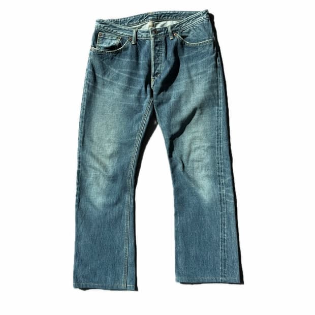 히로시 카토 셀비지 데님 - 세미 플레어