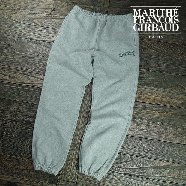 [마리떼프랑소와저버] 로고 자수 스웻 조거 팬츠 그레이 M19566
