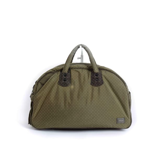 [HEADPORTER] 도트 패턴 올리브 패디드 보스턴백