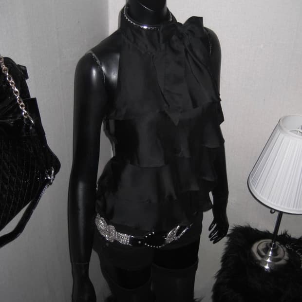 갸루 실크 블라우스