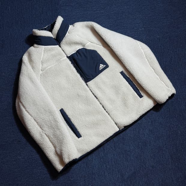 아디다스 양털 후리스 집업