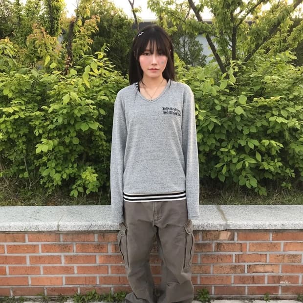 Stooge & Co Grey Graphic Long Sleeve