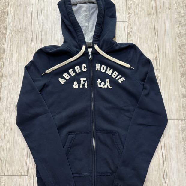 아베크롬비 딱붙핏 후드집업 네이비 m