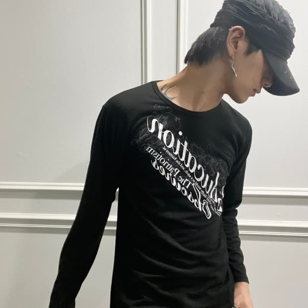 [Beaumere]00’s Lettering Black Sleeve