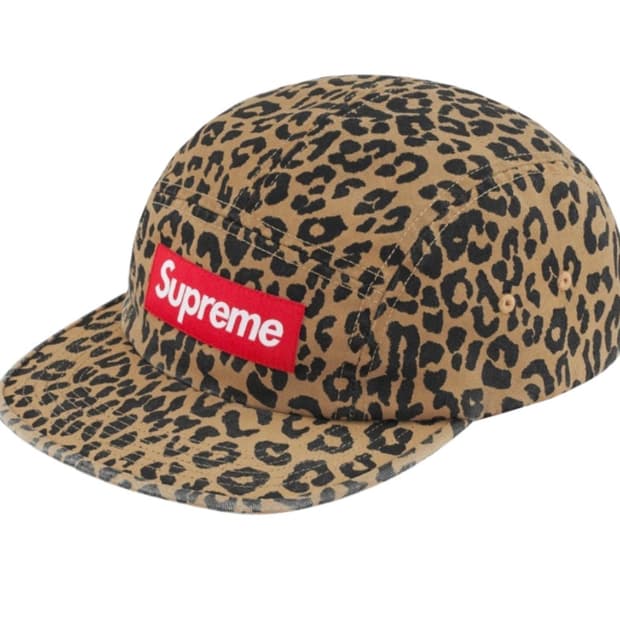 슈프림 워시드 치노 캠프캡 레오파드 23FW